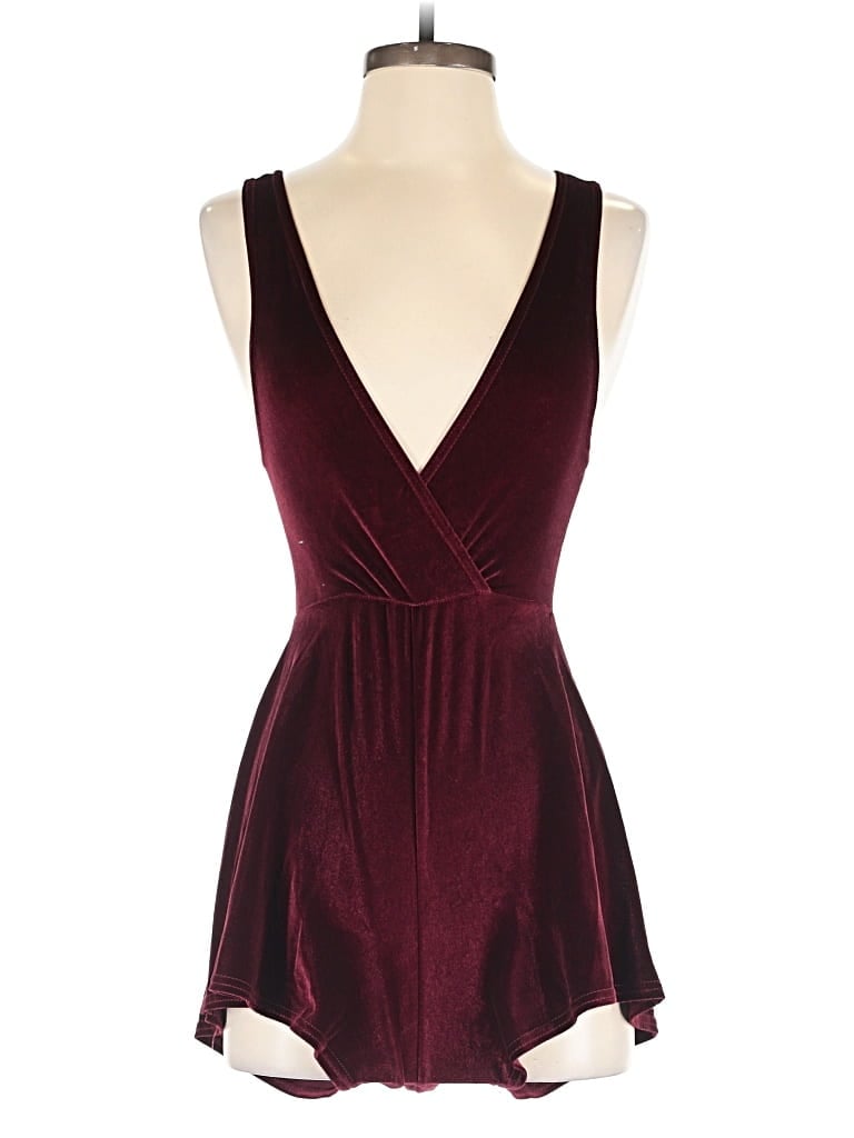 Pre-owned Fashion Killa Romper In Burgundy