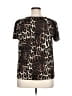 Style&Co 100% Polyester Animal Print Brown Short Sleeve Blouse Size 0X - photo 2