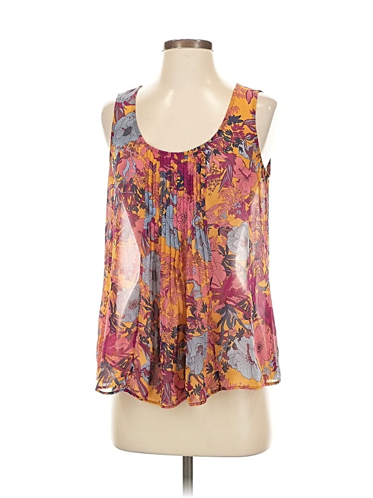 Pre-owned Ann Taylor Loft Outlet Sleeveless Blouse In Orange