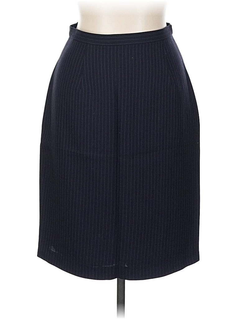 Pre-owned Ann Taylor Wool Skirt In Blue