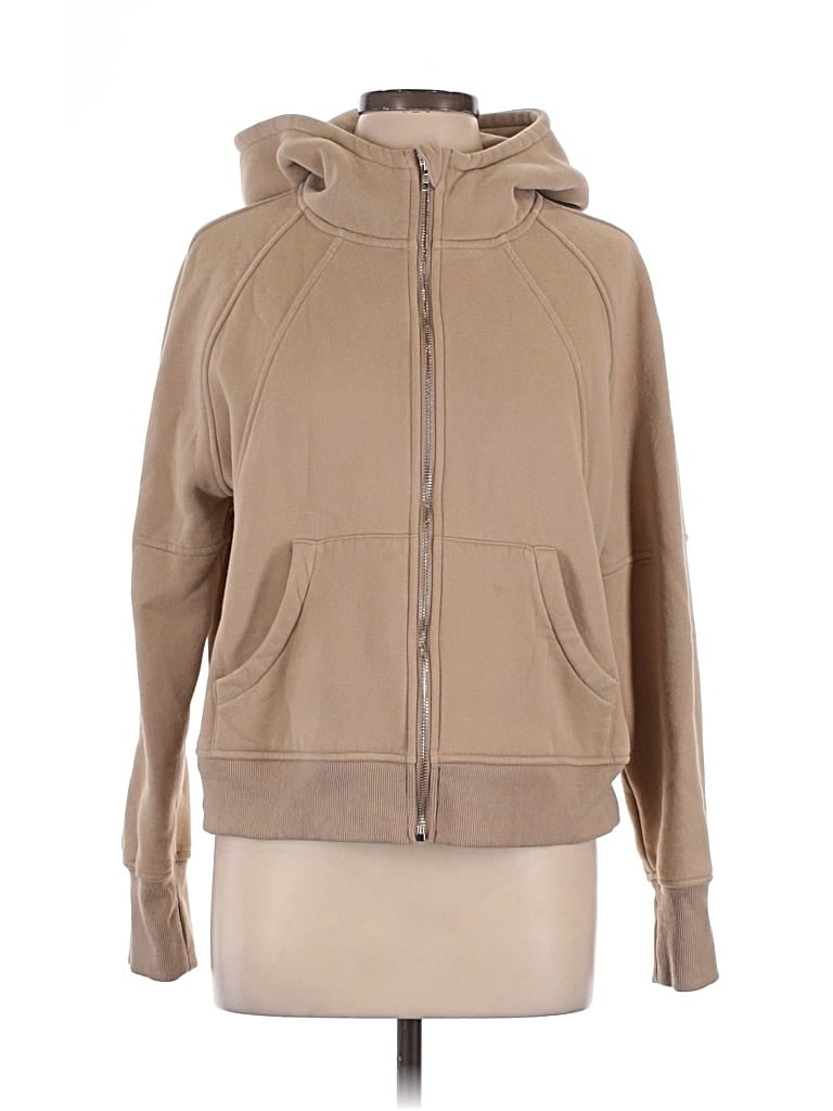 Pre-owned Anrabess Zip Up Hoodie In Brown