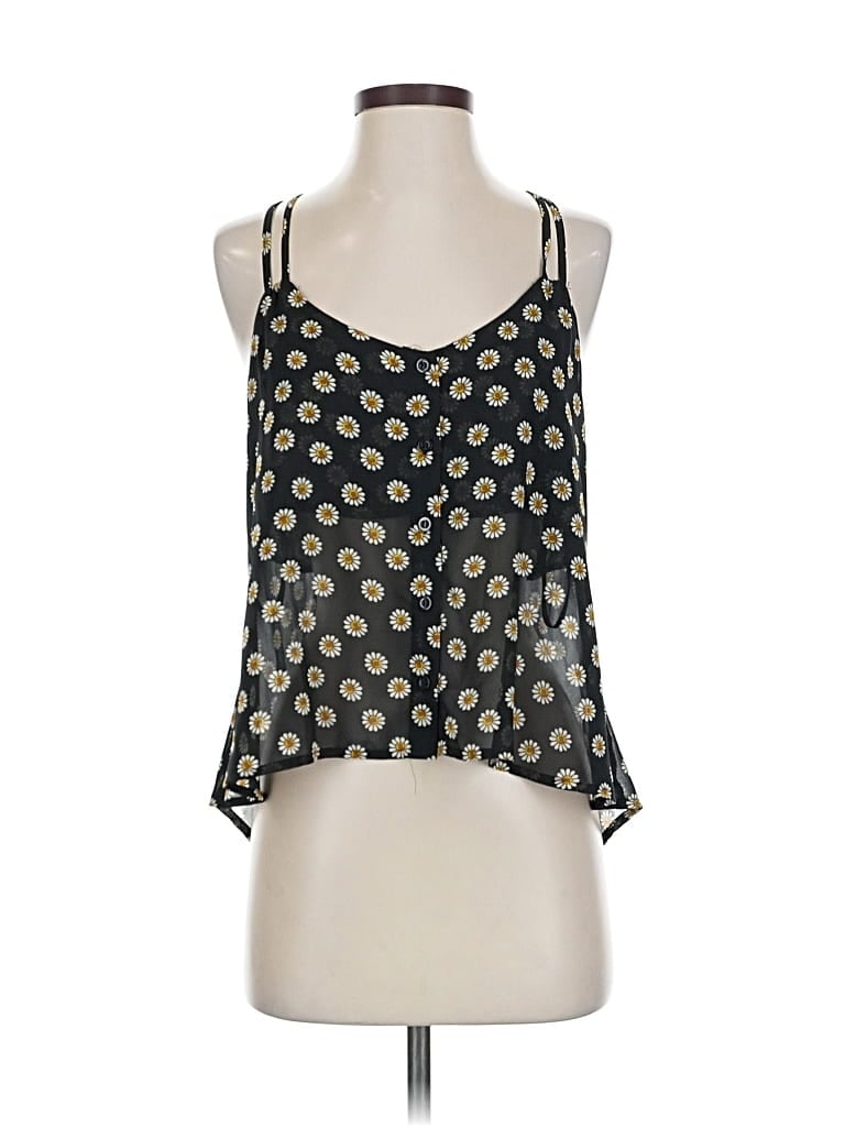 Pre-owned Mine Sleeveless Top Black Halter Neckline Tops