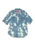 Almost Famous 100% Cotton Tie-dye Blue 3/4 Sleeve Button-Down Shirt Size M (kids) - photo 1