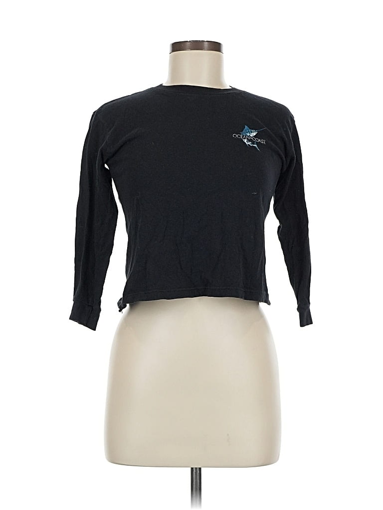 Pre-owned Ocean + Coast 3/4 Sleeve T-shirt In Black