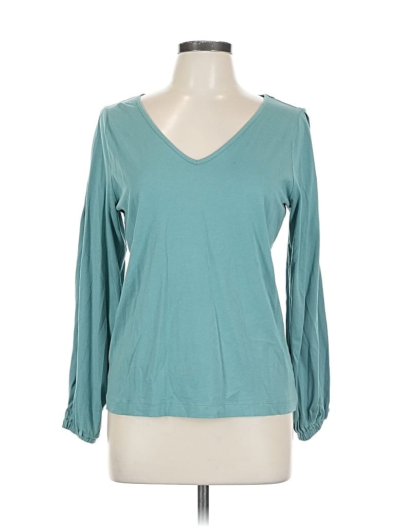 Pre-owned Ann Taylor Loft 3/4 Sleeve T-shirt In Blue