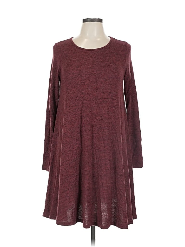 Pre-owned Dee Elly Casual Dress In Burgundy