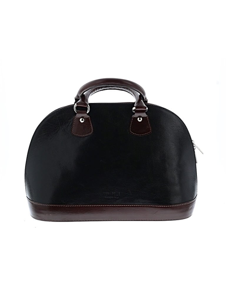 Pre-owned Vera Pelle Leather Satchel In Black