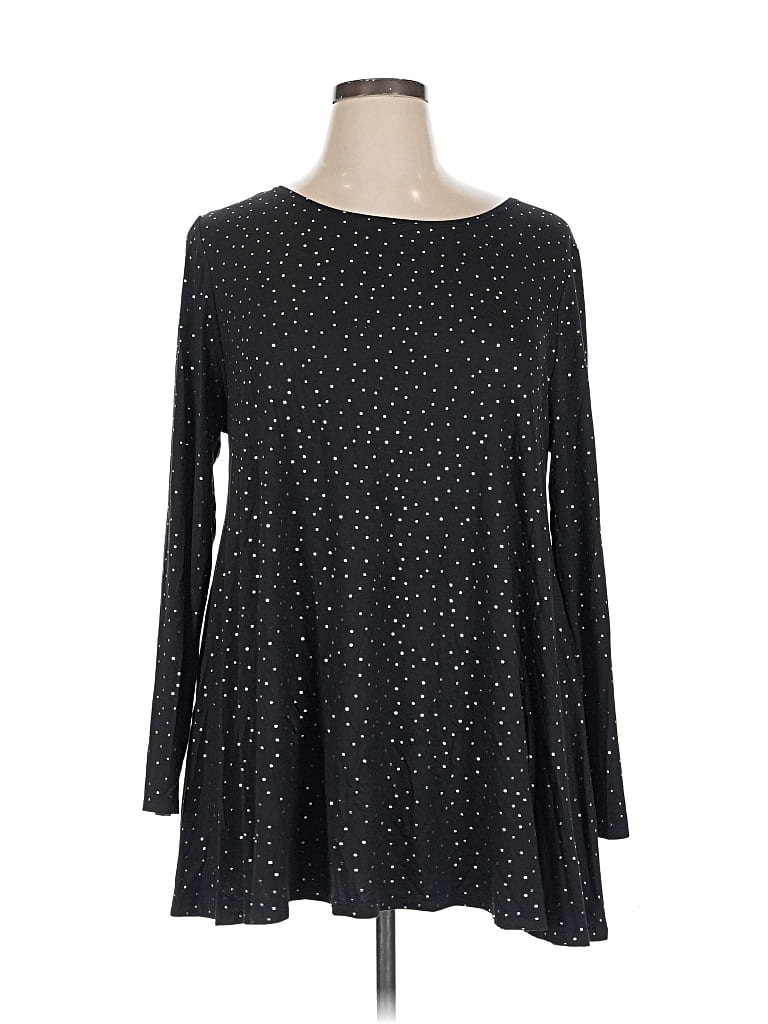 Pre-owned Lane Bryant Long Sleeve T-shirt In Black