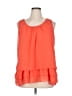 Unbranded 100% Polyester Orange Sleeveless Blouse Size XL - photo 1