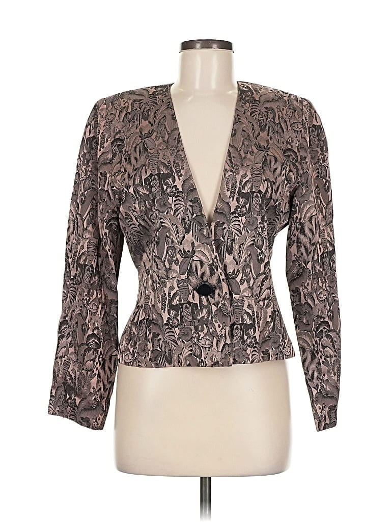 Pre-owned Assorted Brands Blazer Jacket In Brown