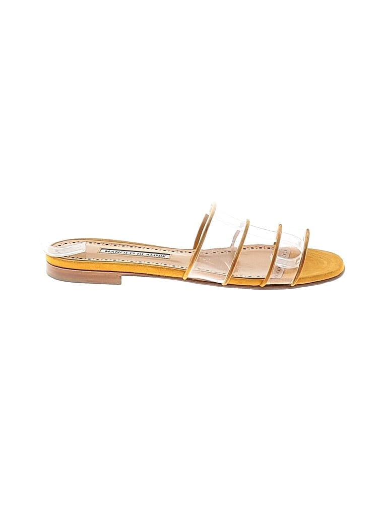 Pre-owned Manolo Blahnik Sandals In Yellow