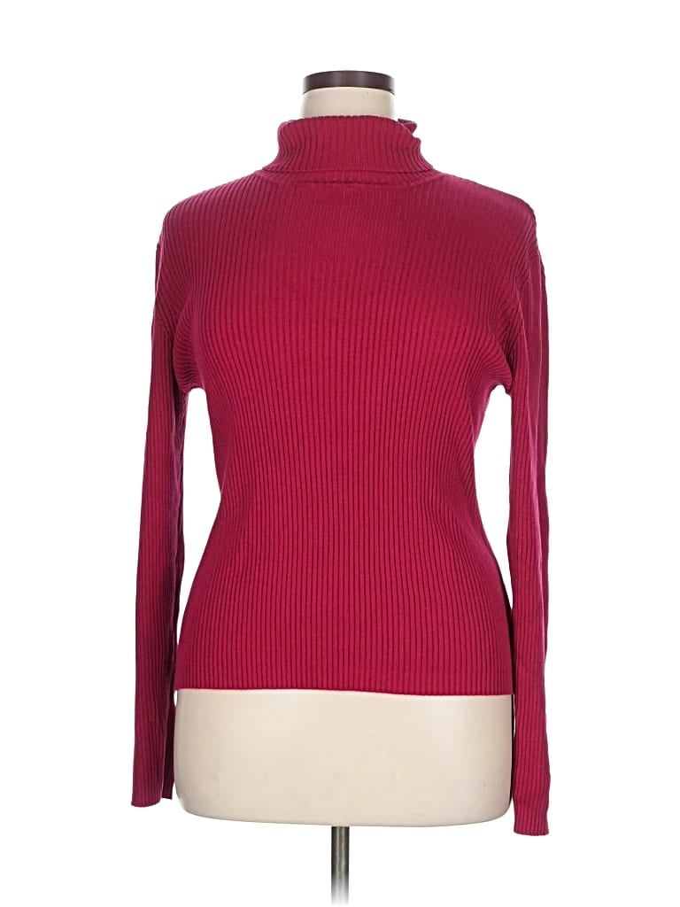 CHICO'S Pre-owned Turtleneck Sweater In Red