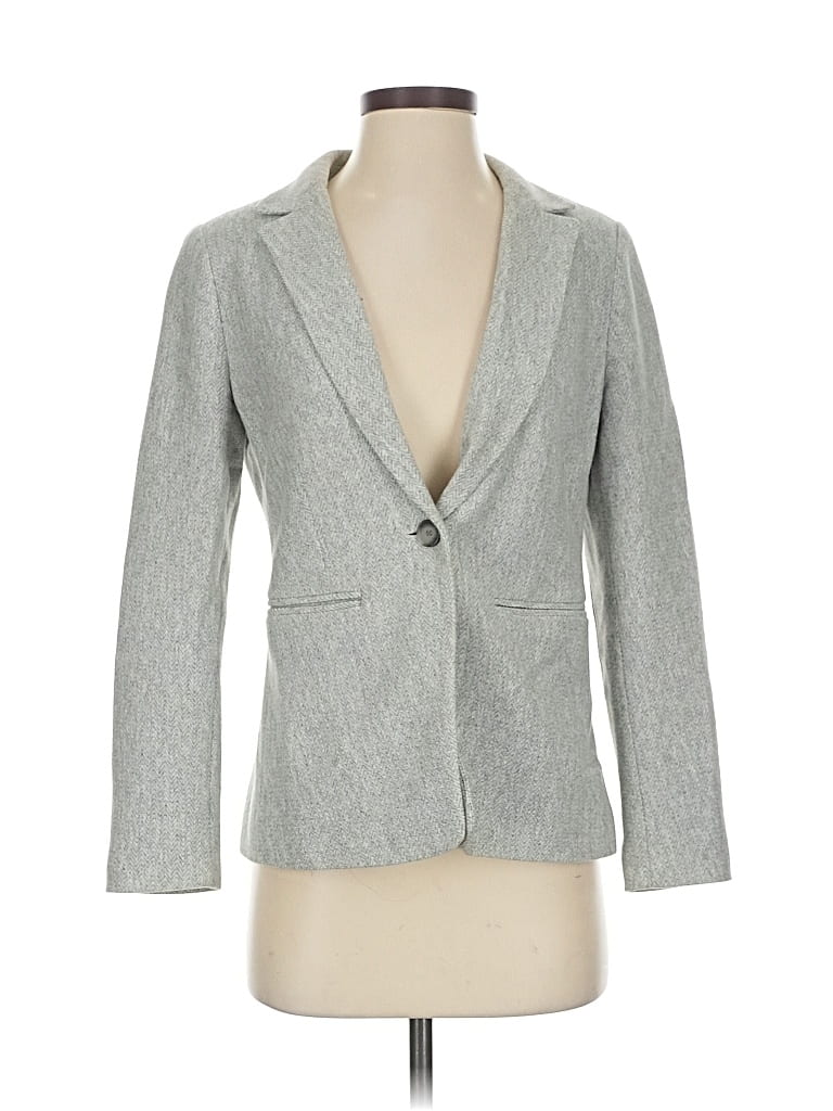 Pre-owned Ann Taylor Loft Blazer Jacket In Gray