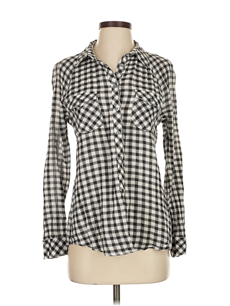 Pre-owned C&c California Long Sleeve Button Down Shirt In Gray