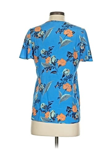 Diane von Furstenberg Short Sleeve Silk Top (view 2)