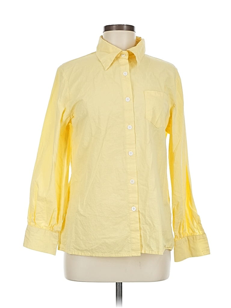 UNBRANDED Pre-owned Long Sleeve Button Down Shirt In Yellow