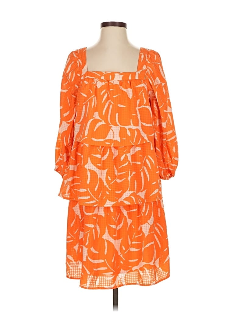 WHO WHAT WEAR Pre-owned Casual Dress In Orange