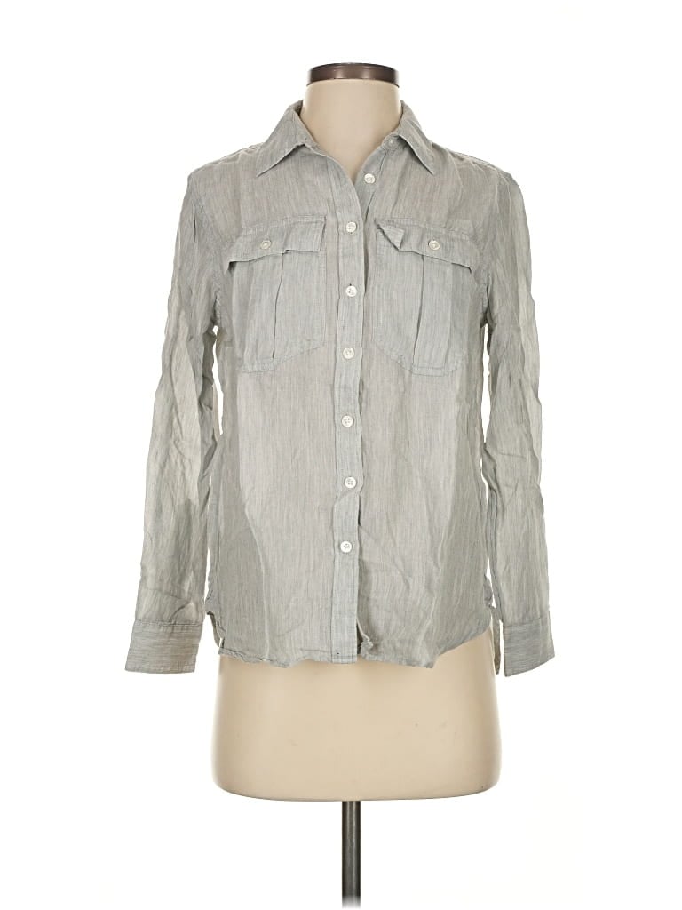 BANANA REPUBLIC Pre-owned Long Sleeve Button Down Shirt In Gray