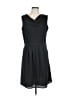 Lands' End 100% Polyester Solid Black Cocktail Dress Size 12 - photo 1