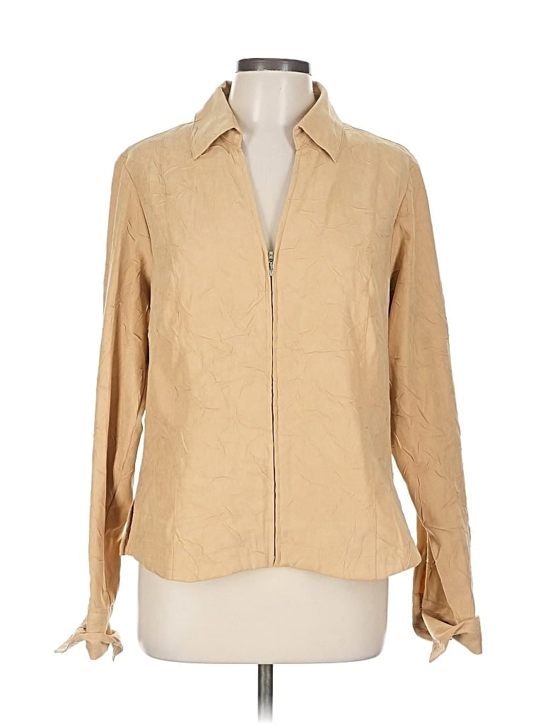 Pre-owned Coldwater Creek Long Sleeve Blouse In Brown