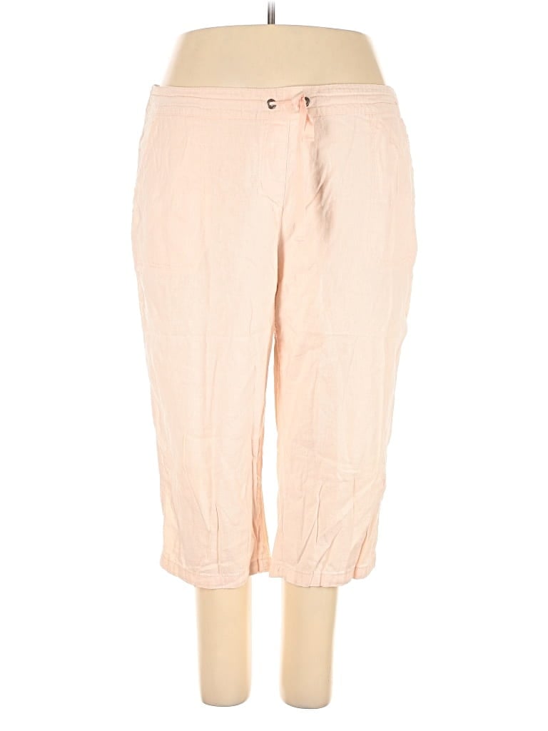 Pre-owned Per Se Linen Pants In Pink
