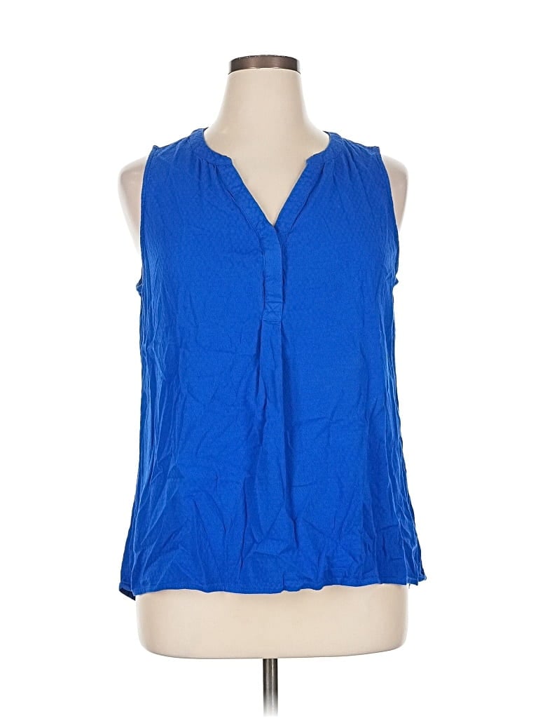 Pre-owned Crown & Ivy Sleeveless Blouse In Blue