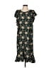 Max Studio Floral Black Casual Dress Size L - photo 1