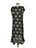 Max Studio Floral Black Casual Dress Size L - photo 2