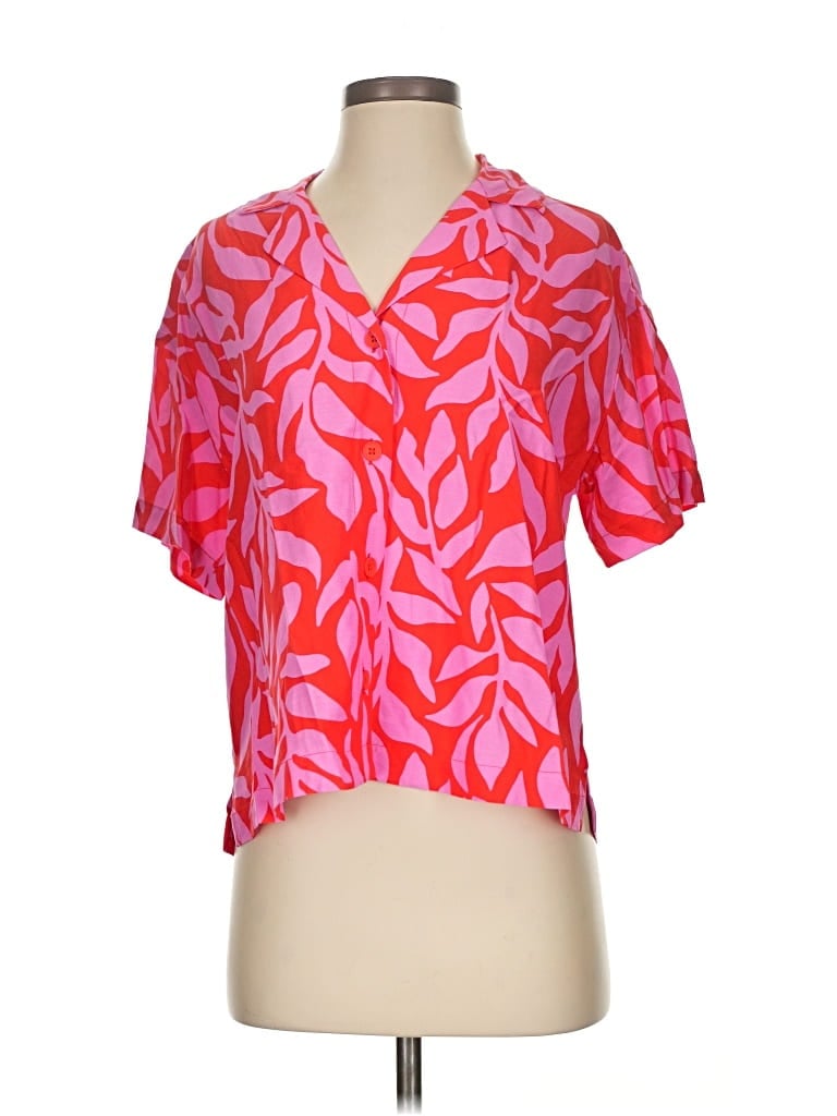 Pre-owned A New Day Short Sleeve Blouse In Pink
