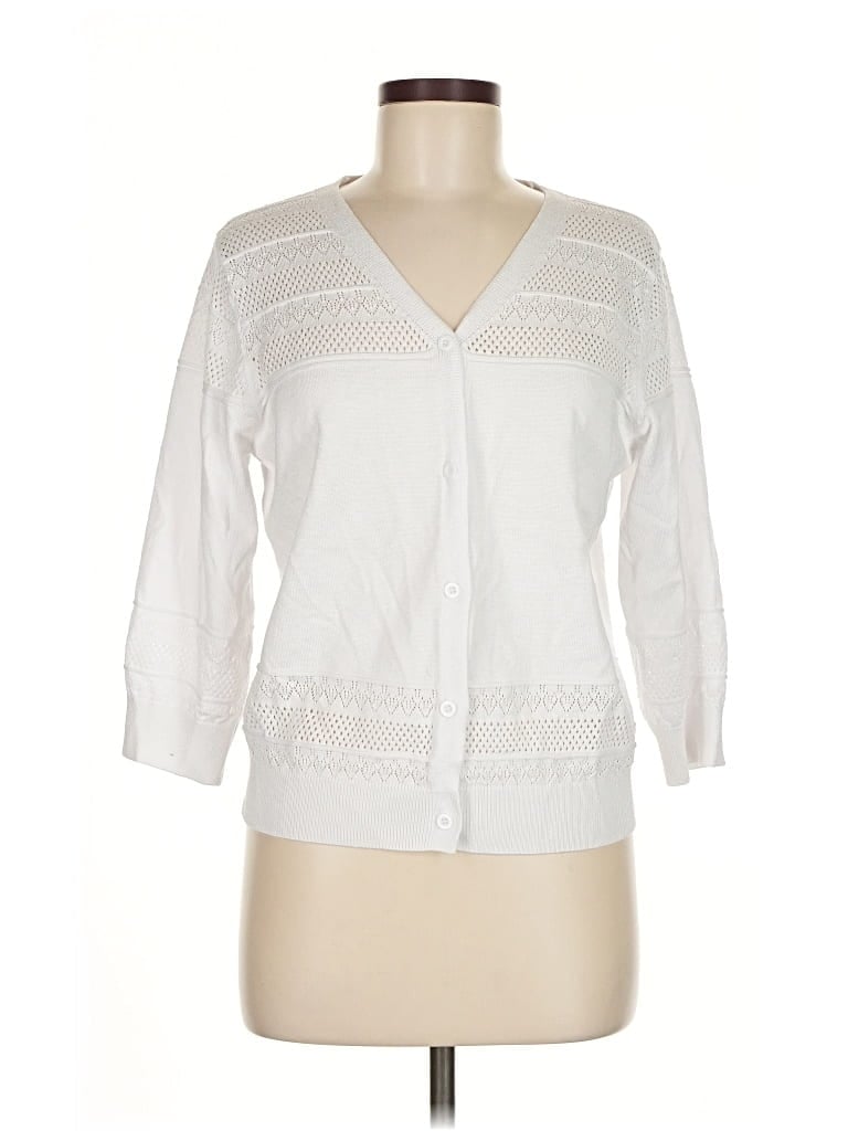 Pre-owned Grace Karin 3/4 Sleeve Blouse In White