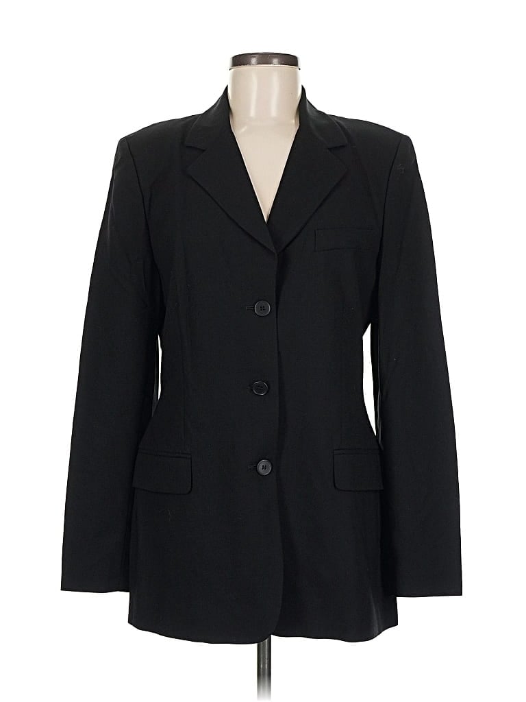 Pre-owned Calvin Klein Wool Blazer Jacket In Black