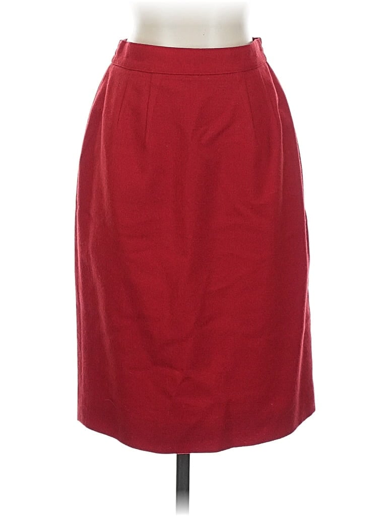 Pre-owned Amanda Smith Wool Skirt In Red