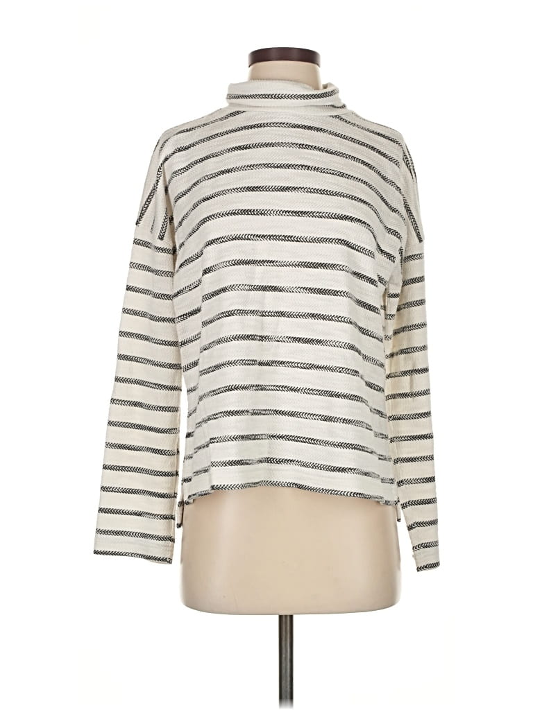 Pre-owned J.crew Factory Store Turtleneck Sweater In Silver