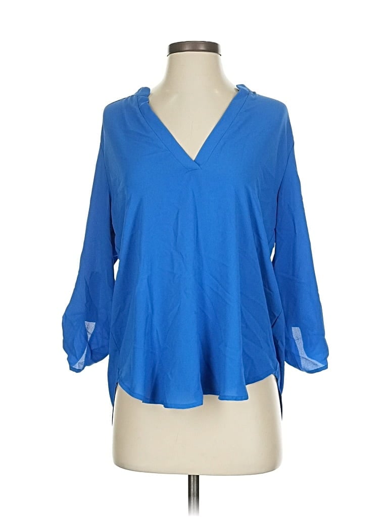 Pre-owned The Impeccable Pig 3/4 Sleeve Blouse In Blue