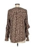 Context 100% Polyester Brown Long Sleeve Blouse Size M - photo 2