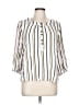 Como Blu 100% Rayon Stripes White 3/4 Sleeve Blouse Size L - photo 1