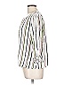 Como Blu 100% Rayon Stripes White 3/4 Sleeve Blouse Size L - photo 5