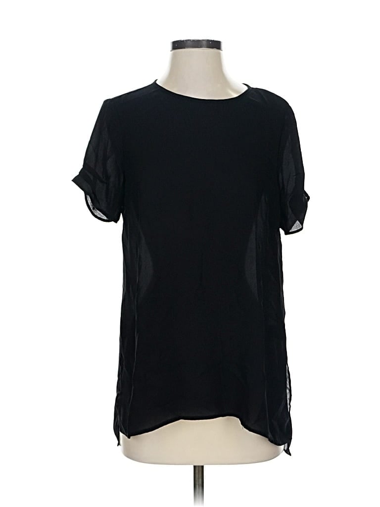 Pre-owned Dr2 Short Sleeve Top Black Crew Neck Tops