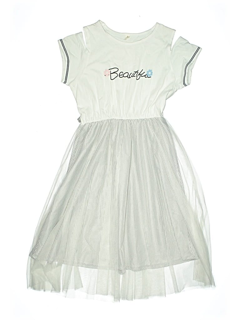 Pre-owned Assorted Brands Kids' Dress In White