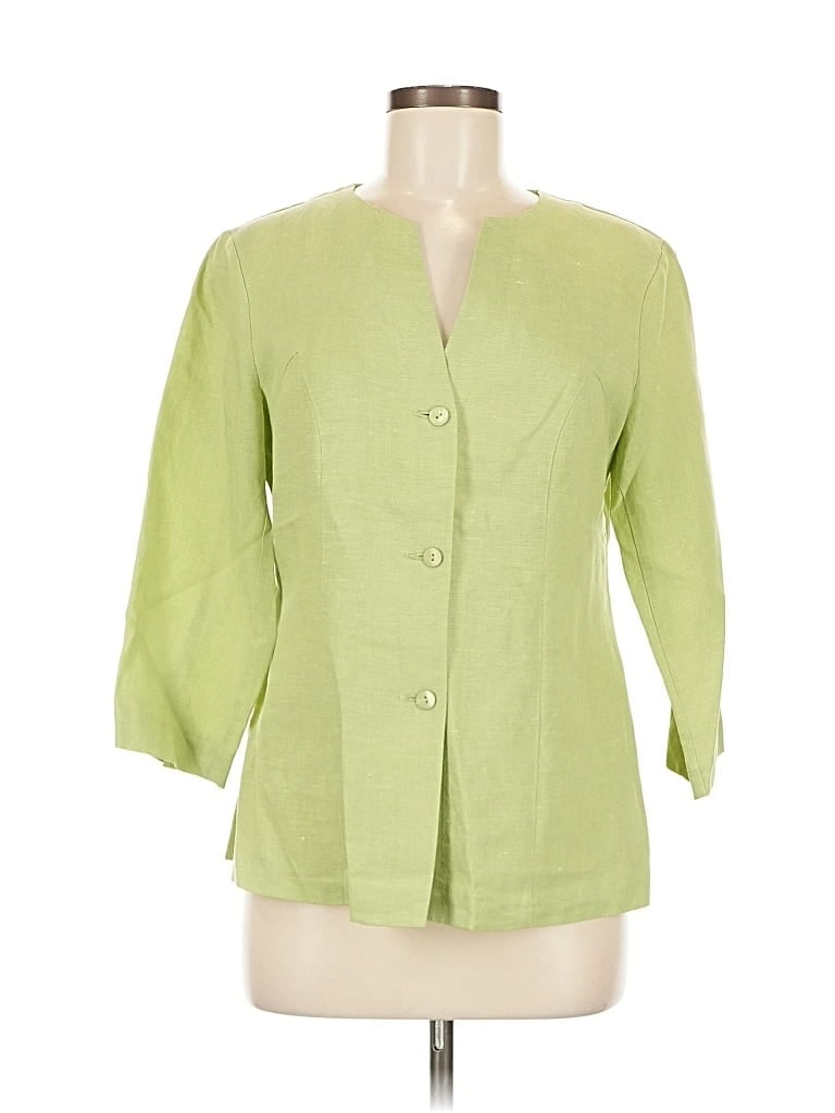 Pre-owned Sigrid Olsen Blazer Jacket In Green
