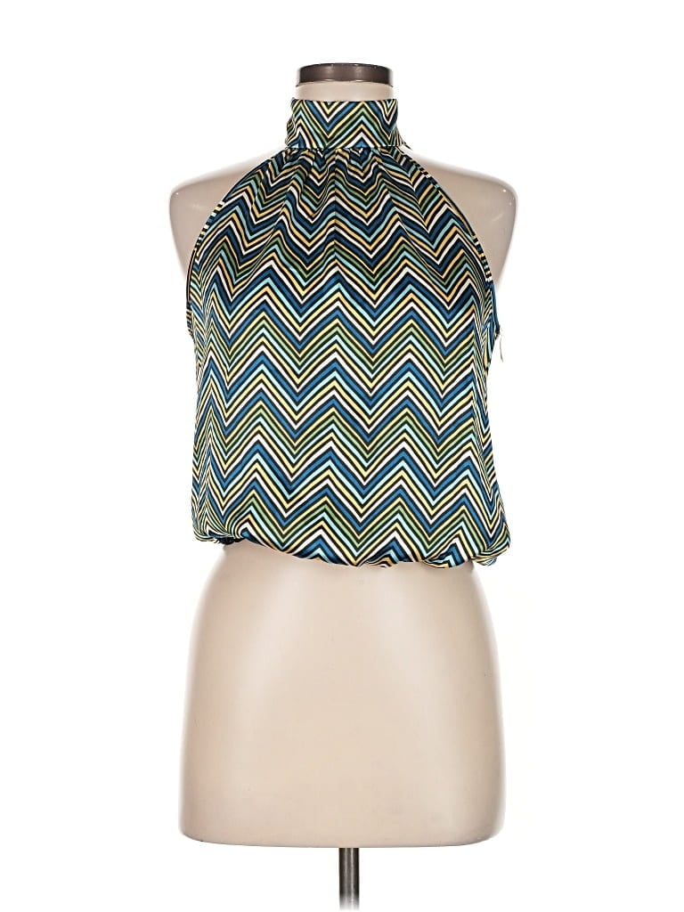 Pre-owned Body Central Sleeveless Blouse In Green
