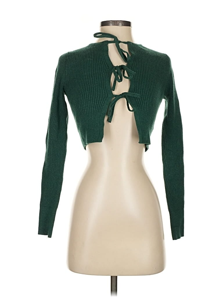 Pre-owned Wild Fable Long Sleeve Top Green Turtleneck Tops