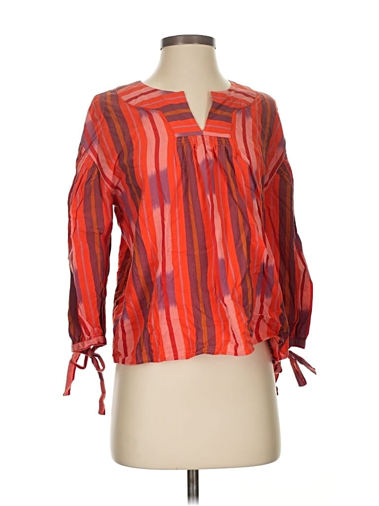 Pre-owned Madewell 3/4 Sleeve Blouse In Red