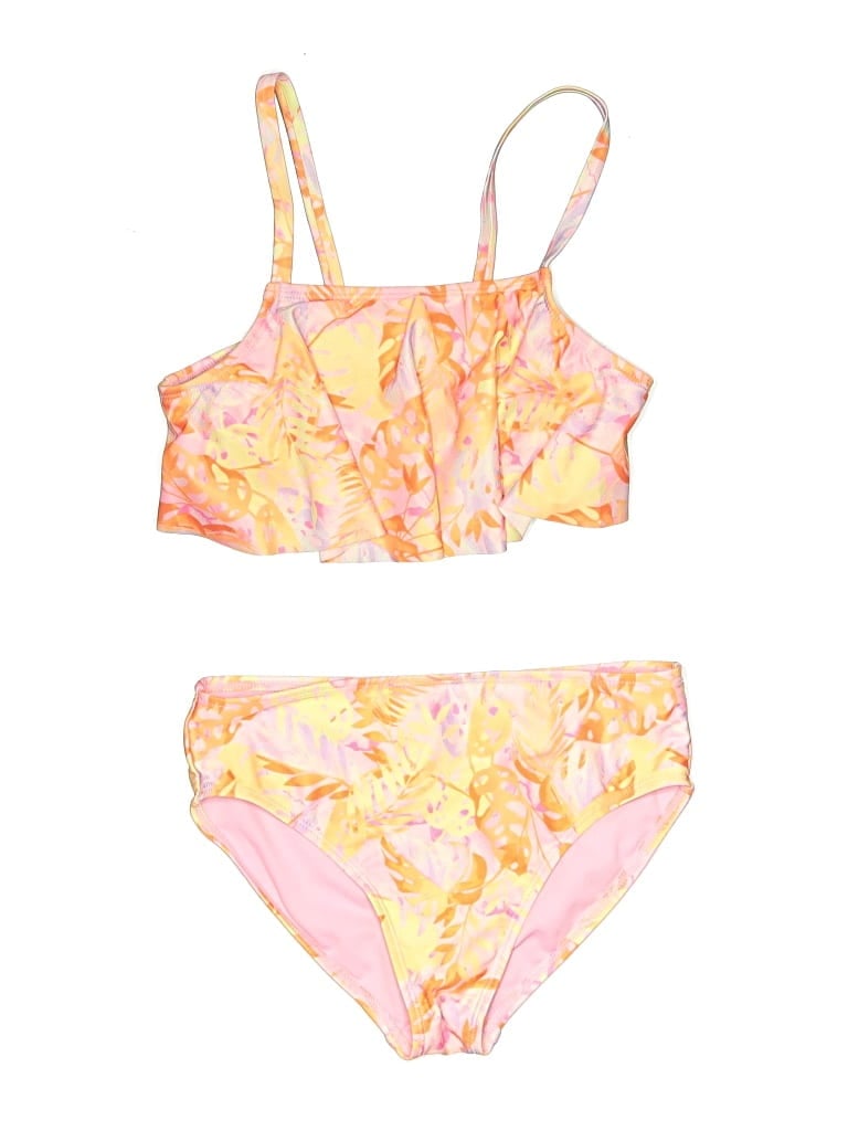 Pre-owned Wonder Nation Kids' Two Piece Swimsuit In Yellow