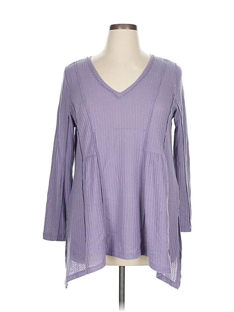 Pre-owned Torrid Long Sleeve Blouse In Purple