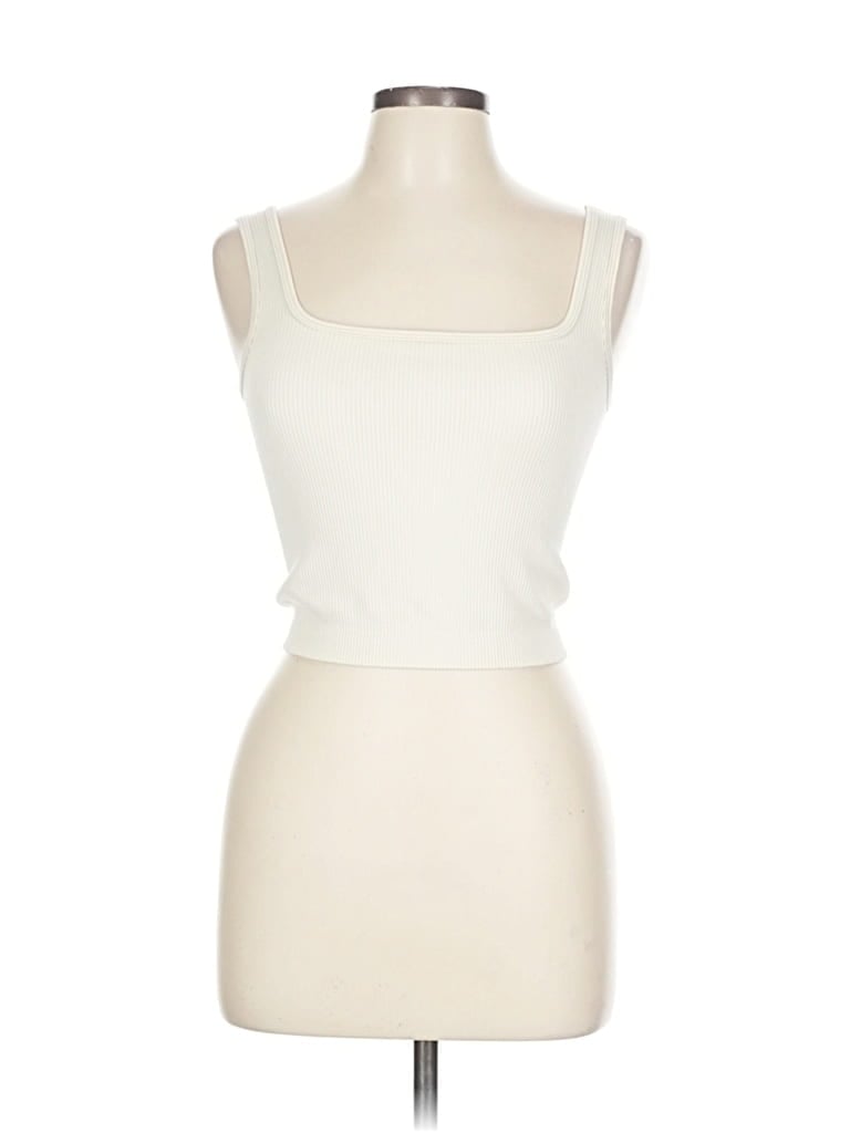 Pre-owned Unbranded Tank Top Tan Square Neckline Tops In Brown