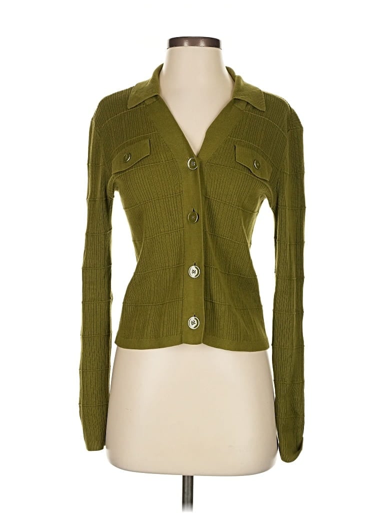 CABI Pre-owned Long Sleeve Blouse In Green