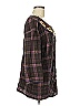 etc! Argyle Brown 3/4 Sleeve Blouse Size M - photo 4