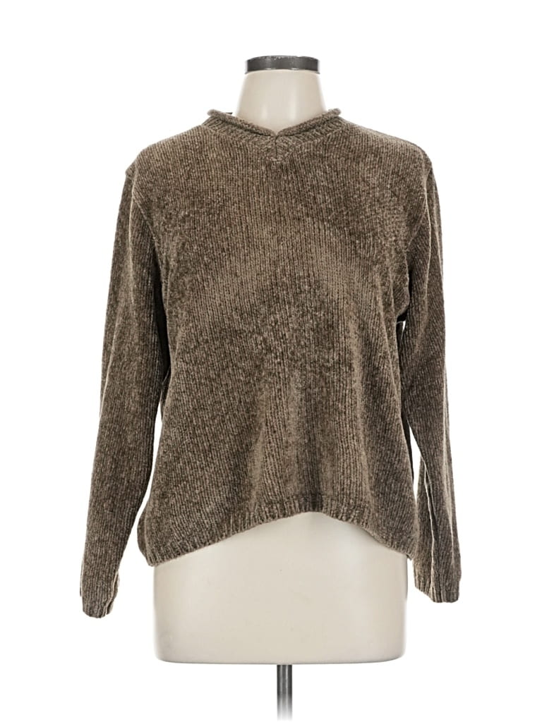 Pre-owned Croft & Barrow Pullover Sweater In Brown