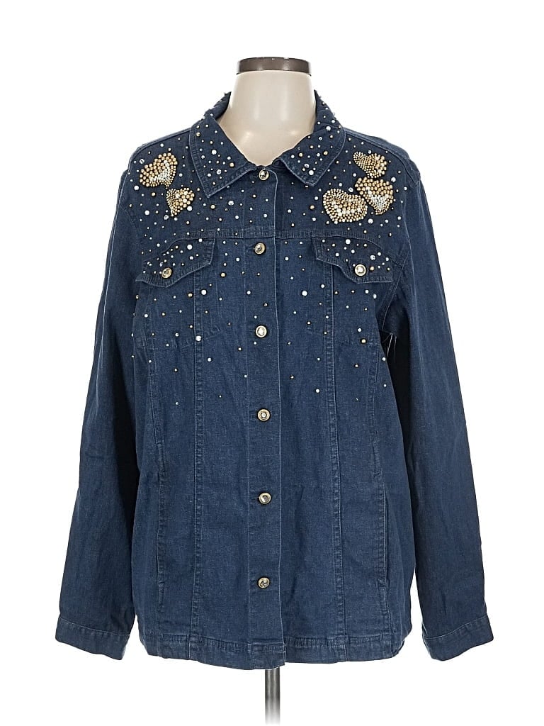 Pre-owned Quacker Factory Denim Jacket In Blue